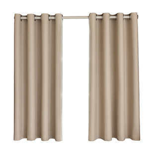 全遮光免打孔窗帘伸缩杆一整套2025新款卧室高级感飘窗租房不透光