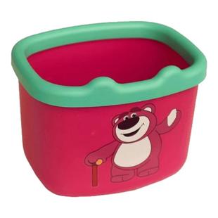 新款卡通草莓熊桌面收纳筐宿舍好物塑料加厚垃圾桶小熊方形垃圾桶