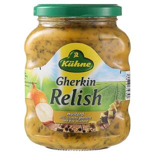 进口冠利芥末青瓜蓉汉堡酱350g三明治面包酸黄瓜酱蛋黄酱低脂酱料