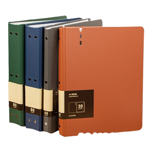 天色 加厚文件夹定制资料册说明书30/40/60/80透明插页A4孕检收纳谱夹 翻页收集册曲谱画册夹产检资料收纳袋