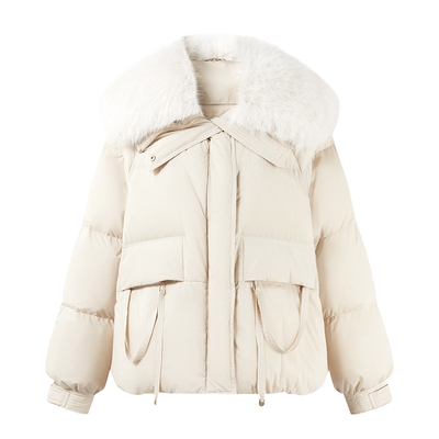 秋水伊人时尚带毛领保暖羽绒服