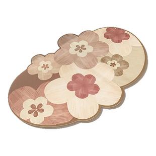 ins小花浴室吸水垫家用卫生间防滑地垫 厕所卫浴速干软脚垫沥水垫