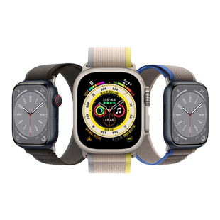 适用AppleWatch8表带苹果手表iwatch ultra野径回环式尼龙新款iWatch7/6/5/4/se手表带编织series男女45/41mm
