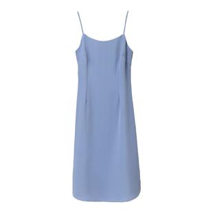 冰凉性感吊带连衣裙女2026春夏新款通勤简约内搭气质中长垂小黑裙