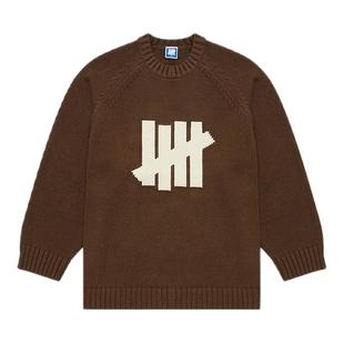 UNDEFEATED五条杠官方秋季新品时尚潮流休闲ICON款经典圆领毛衣