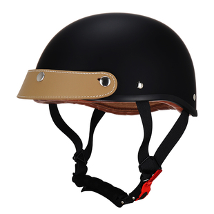 日式复古机车半盔男女摩托车头盔骑行瓢盔巡航电动车安全帽四季