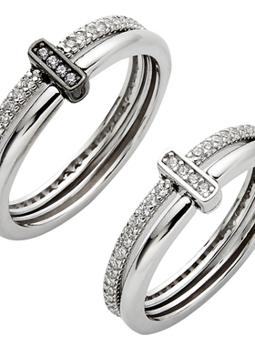 GUUKA桎梏镶钻情侣戒指