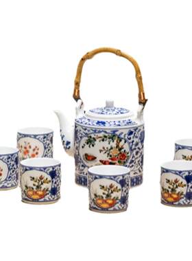 红叶陶瓷细白瓷7头茶具套组