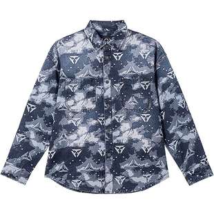 BOYLONDON春情侣款三鹰标提花牛仔潮牌宽松衬衫外套N21018