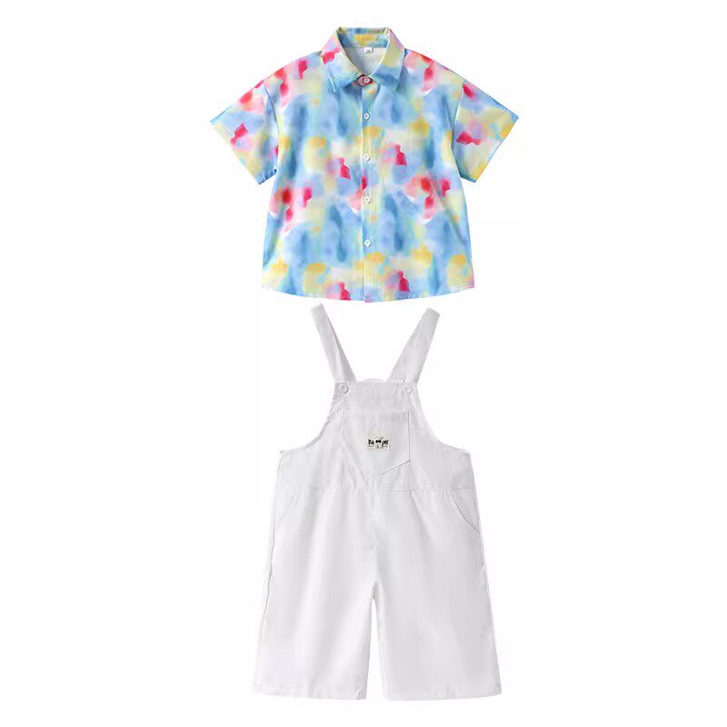 啦啦队运动会表演服夏季港风衬衫