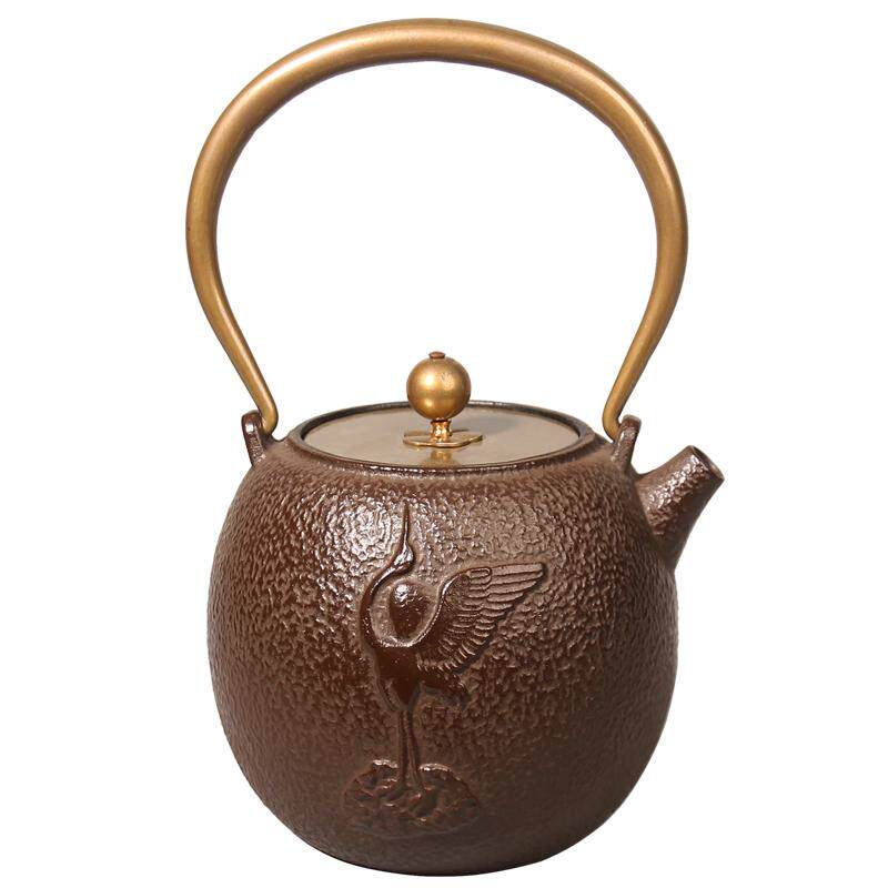 鹤无双铁壶烧水壶复古茶具日本原装进口高端铸铁茶器全手工无涂层