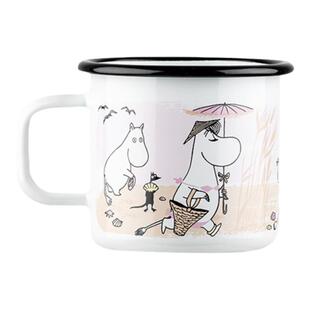 芬兰muurla姆明在沙滩系列搪瓷杯儿童水杯密封瓶带盖玻璃瓶便携