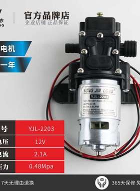 12V电动喷雾器隔膜泵螺纹出水口自吸水泵 小电机背负式喷雾器配件