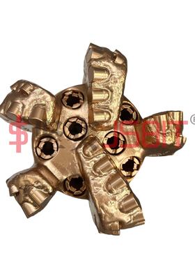 厂家生产5刀翼8寸215mm金刚石复合片钢体打井钻头矿用PDC钻头