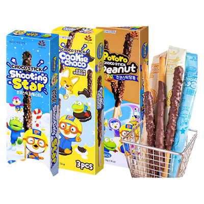 啵乐乐巧克力棒饼干韩国