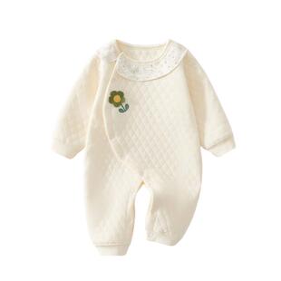 婴儿衣服秋冬夹棉保暖a类连体衣秋季10月龄宝宝睡衣秋装66码女宝