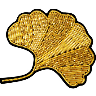 新中式中国风银杏叶胸针高档精致高级感衣服别针配饰手工刺绣饰品