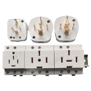 3相5线插头插座5芯25AC30模数化导轨380V对接头16A32A40A440V电源