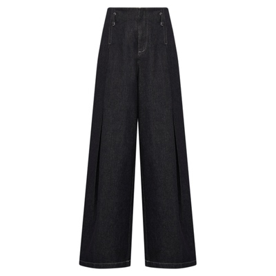 lostinecho无腰头阔腿牛仔裤