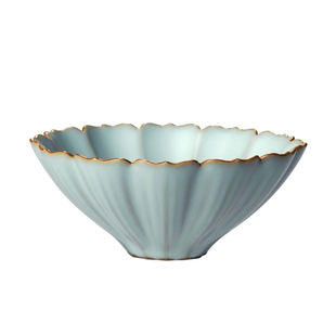 青澹墨雅汝窑手工主人杯对杯陶瓷品茗杯景德镇汝瓷功夫茶杯礼盒装