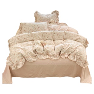 法式花边A类床上四件套纯棉全棉2025新款床单被套学生宿舍三件套4