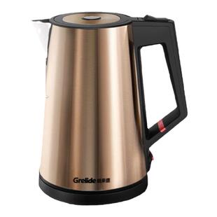 Grelide/格来德 D2017K电热水壶一体无缝316L不锈钢恒温保温茶壶