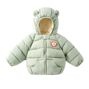 宝宝棉服2025新款冬季儿童加绒加厚夹棉保暖棉袄男童女童棉衣外套