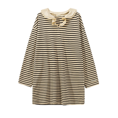 SERY甜美全棉条纹连衣裙Dress