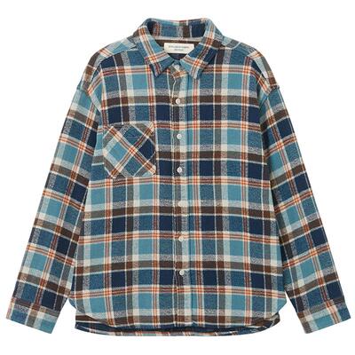 BEAMSBOY长袖格纹衬衫复古文艺