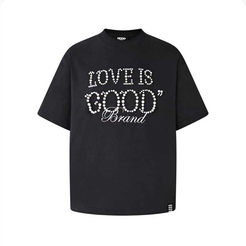 GOODBRANCH珍珠标语T恤