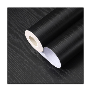 黑色贴纸自粘厨房柜子台面防油防水墙桌面加厚哑光磨砂大理石贴膜