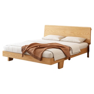 全实木床家用主次卧室1米8大床新款1米5儿童床橡木纯实木单双人床