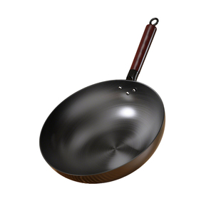 老式铁锅炒菜锅家用无涂层不粘锅熟铁适用燃气灶专用炒锅传统精铁