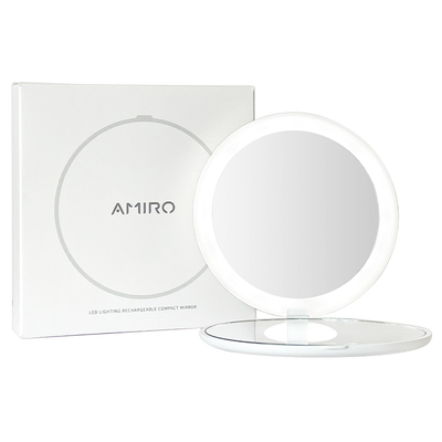 amiro觅光随身化妆镜带灯便携