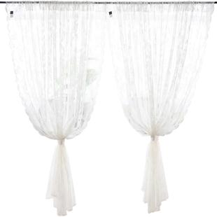 蕾丝窗纱纱帘透光不透人法式韩式田园白纱窗帘纱门帘飘窗免打孔