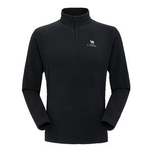 骆驼户外抓绒衣男立领防风薄绒保暖冲锋衣内胆运动外套摇粒绒卫衣