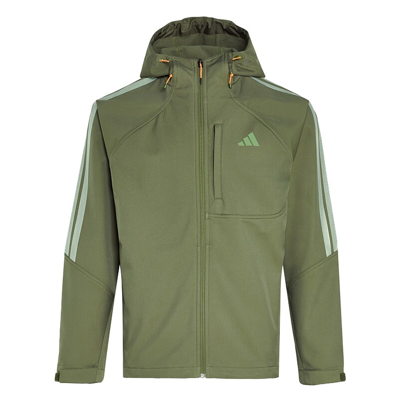 adidas阿迪达斯男子运动训练休闲梭织连帽夹克外套KR2497