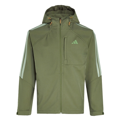 adidas阿迪达斯男子运动训练休闲梭织连帽夹克外套KR2497