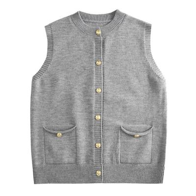 简约马甲针织背心女士毛衣开衫