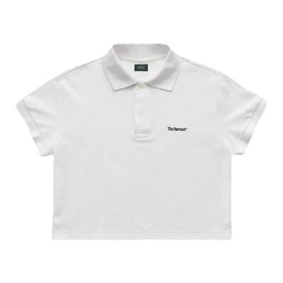 【现货】GROVE EDGE新款韩国八奶刺绣小标polo衫短款短袖T恤女