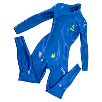 Smitizen亮面连体衣硅胶乳胶全包紧身衣连体衣道具latex