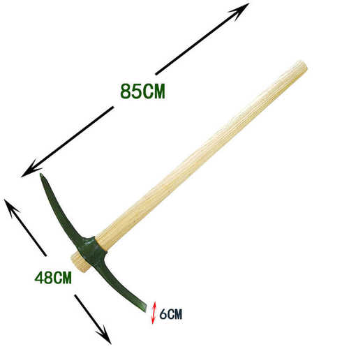 户外大铁锹锰钢205工兵铲多功能铲子挖土小十字镐木柄把铁镐车载