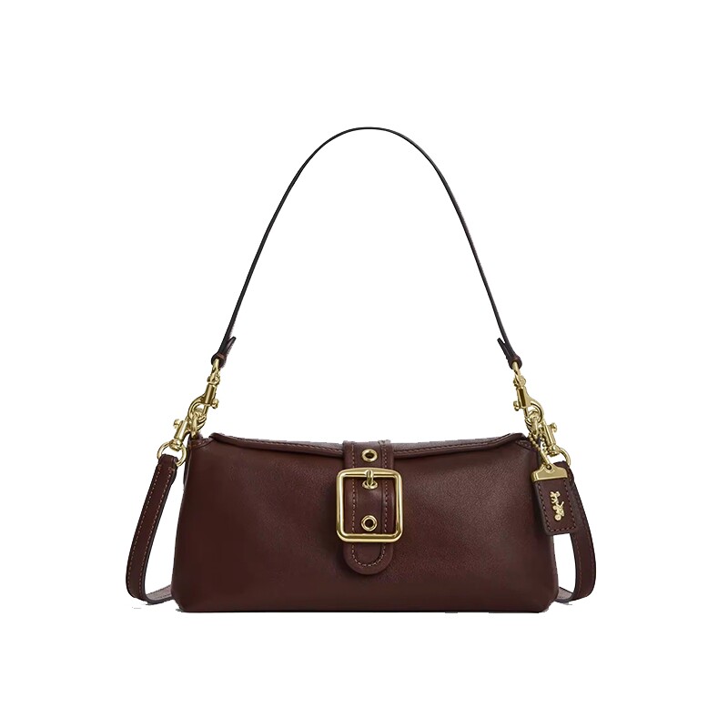 COACH/蔻驰官方 奥莱款ABBIE 23女士皮质单肩手提包半月包CFO91