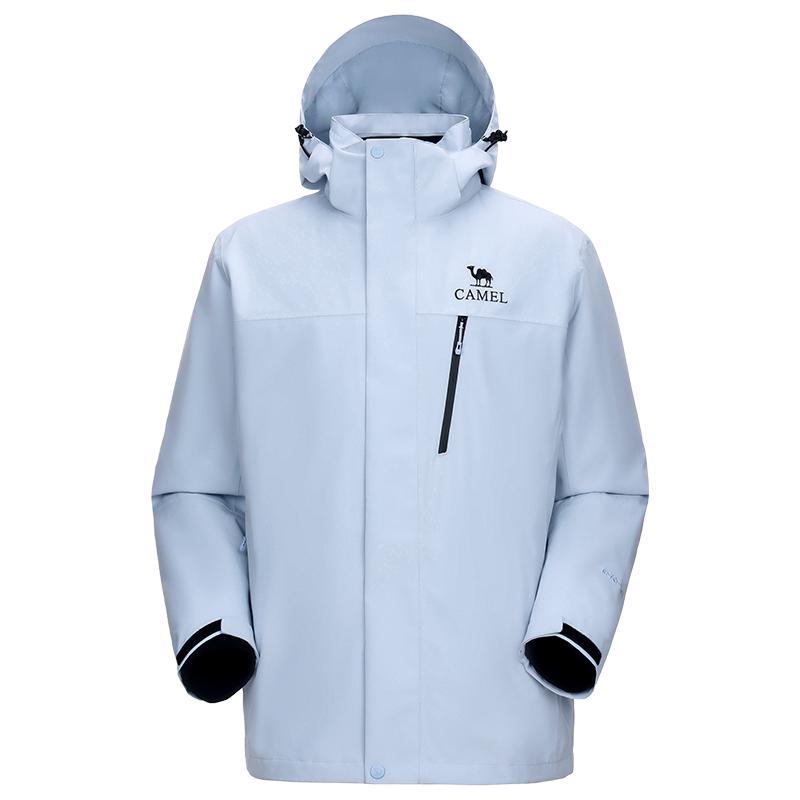 骆驼冲锋衣男女三合一外套抓绒羽绒服内胆可拆卸两件套防水滑雪服