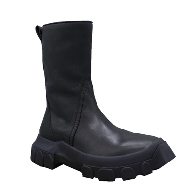 暗黑复古机车靴松糕底潮流男鞋