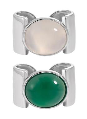 AYUNMEE女925银欧美光面戒子