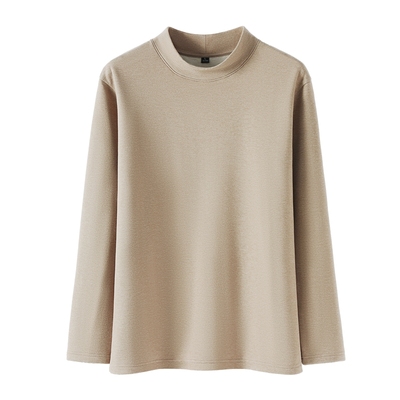 半高领羊毛蚕丝打底衫男款保暖衣