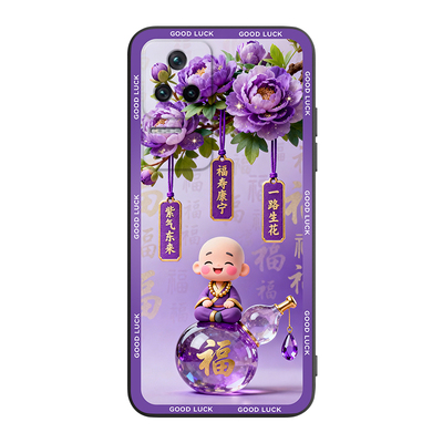 财神送福适用红米K40s文字手机壳