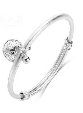 云金丽响念999足银银手镯送女友