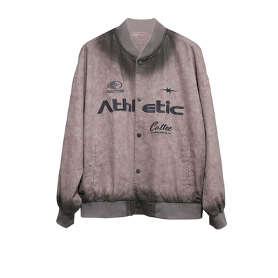 2025秋季新款砂洗棒球领牛仔外套